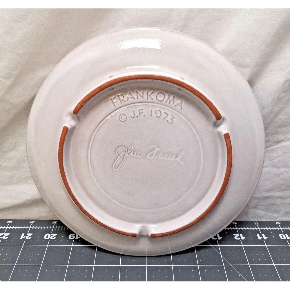 Frankoma Pottery The Annunciation 1973 Christmas Plate Signed John Frank
